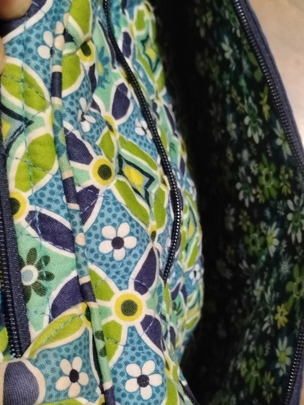 Vera Bradley Blue & Green Quilted Laptop Tote